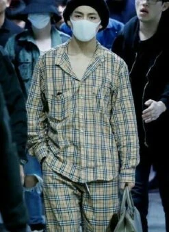 Beige Long-Sleeve Cotton Shirt | Taehyung - BTS -Diva s Closet BTS Taehyung Long Sleeve Cotton Shirt 13 e1643821766676