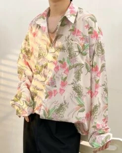 Beige And Pink Floral Shirt | Mingyu - Seventeen 11 Beige And Pink Floral Shirt | Mingyu - Seventeen -Diva s Closet Beige And Pink Floral Shirt Mingyu Seventeen 3 600x750 1