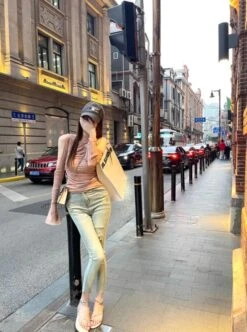 Beige Asymmetric Long Sleeve Top | Mina - Twice -Diva s Closet Beige Asymmetric Long Sleeve Top Mina Twice 14 600x807 1