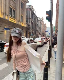 Beige Asymmetric Long Sleeve Top | Mina - Twice -Diva s Closet Beige Asymmetric Long Sleeve Top Mina Twice 15 600x751 1