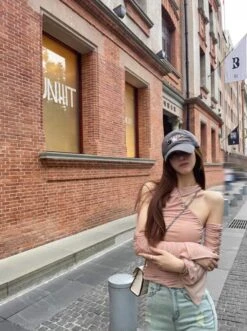 Front Page 21 Front Page -Diva s Closet Beige Asymmetric Long Sleeve Top Mina Twice 4 600x803 1