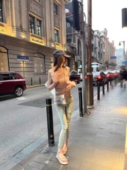 Beige Asymmetric Long Sleeve Top | Mina - Twice -Diva s Closet Beige Asymmetric Long Sleeve Top Mina Twice 6 600x803 1