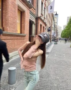 Beige Asymmetric Long Sleeve Top | Mina - Twice -Diva s Closet Beige Asymmetric Long Sleeve Top Mina Twice 8 600x753 1