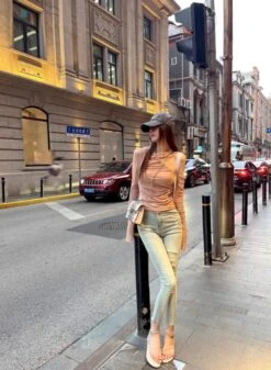 Beige Asymmetric Long Sleeve Top | Mina - Twice -Diva s Closet Beige Asymmetric Long Sleeve Top Mina Twice 9 600x819 1