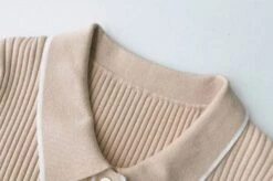 Beige Rib Knit Short Sleeve Polo Shirt | Jennie - Blackpink 15 Beige Rib Knit Short Sleeve Polo Shirt | Jennie - Blackpink -Diva s Closet Beige Rib Knit Short Sleeve Polo Shirt Jennie Blackpinkk 2 600x398 1