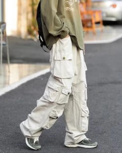 Beige Wide Leg Cargo Pants | Chaeyoung - TWICE 14 Beige Wide Leg Cargo Pants | Chaeyoung - TWICE -Diva s Closet Beige Wide Leg Cargo Pants Chaeyoung TWICE 1