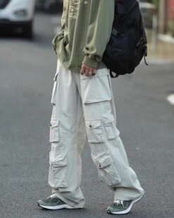 Beige Wide Leg Cargo Pants | Chaeyoung - TWICE 13 Beige Wide Leg Cargo Pants | Chaeyoung - TWICE -Diva s Closet Beige Wide Leg Cargo Pants Chaeyoung TWICE 2