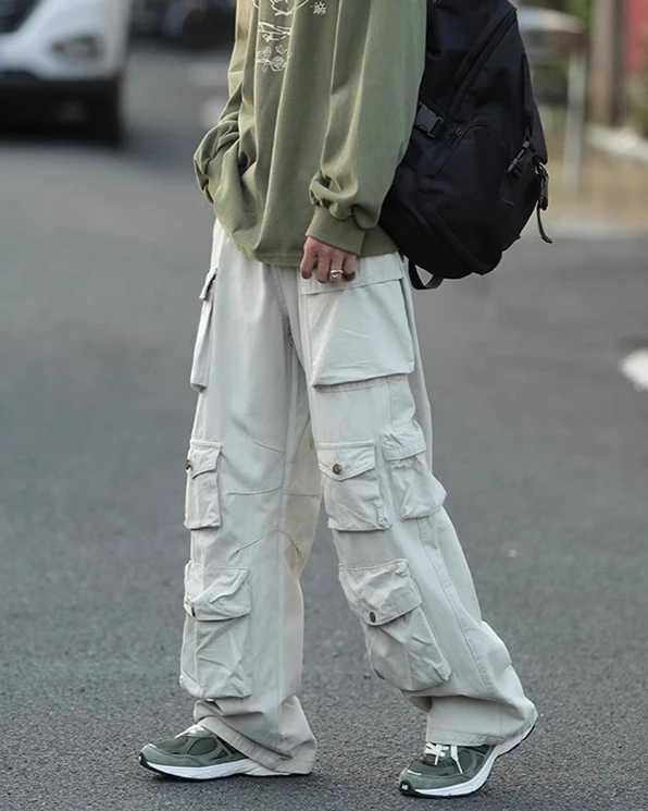 Beige Wide Leg Cargo Pants | Chaeyoung - TWICE 6 Beige Wide Leg Cargo Pants | Chaeyoung - TWICE - Image 4