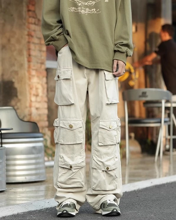 Beige Wide Leg Cargo Pants | Chaeyoung - TWICE 3 Beige Wide Leg Cargo Pants | Chaeyoung - TWICE