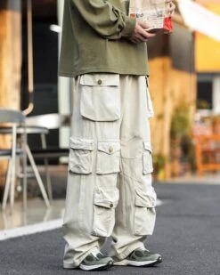 Beige Wide Leg Cargo Pants | Chaeyoung - TWICE 15 Beige Wide Leg Cargo Pants | Chaeyoung - TWICE -Diva s Closet Beige Wide Leg Cargo Pants Chaeyoung TWICE 8