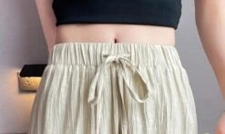 Beige Wrinkled Mopping Pants | Miyeon - (G)I-DLE -Diva s Closet Beige Wrinkled Mopping Pants Miyeon GI DLE 1 600x356 1