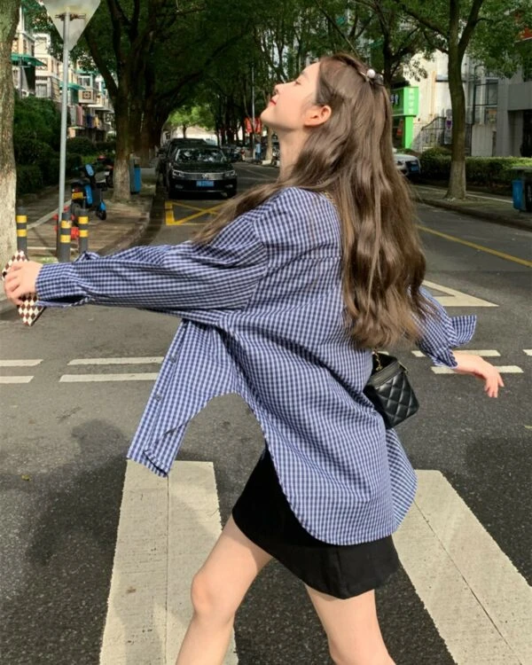 Black And White Checkered Shirt | Jennie - BlackPink 6 Black And White Checkered Shirt | Jennie - BlackPink - Image 4