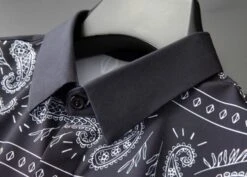 Black Bandana Pattern Long Sleeves Shirt | Jaehyuk - Treasure -Diva s Closet Black Bandana Pattern Long Sleeves Shirt Jaehyuk Treasure 1 600x431 1