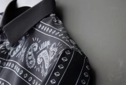 Black Bandana Pattern Long Sleeves Shirt | Jaehyuk - Treasure -Diva s Closet Black Bandana Pattern Long Sleeves Shirt Jaehyuk Treasure 7 600x404 1