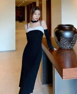 Black Bodycon Dress | Solar - Mamamoo