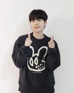 Black Cartoon Mouse Sweatshirt | Suga - BTS -Diva s Closet Black Cartoon Mouse Sweatshirt Suga BTS 6 600x750 1