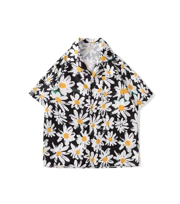 Black Daisy Pattern Shirt | Doyoung - Treasure 3 Black Daisy Pattern Shirt | Doyoung - Treasure