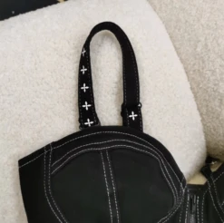 Black Denim Bustier Belted Crop Top | Yuqi - (G)I-DLE -Diva s Closet Black Denim Bustier Belted Crop Top Yuqi GI DLE 5 600x597 1