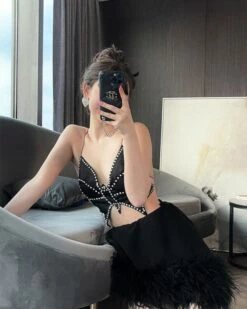 Black Diamond Embezzled Butterfly Crop Top | Soyeon - (G)I-DLE -Diva s Closet Black Diamond Embezzled Butterfly Crop Top Soyeon GI DLE 5 600x751 1