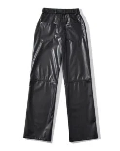 Black Faux Leather Straight Cut Pants | Jungkook - BTS -Diva s Closet Black Faux Leather Straight Cut Pants Jungkook BTS 1 600x750 1