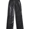Black Faux Leather Straight Cut Pants | Jungkook - BTS -Diva s Closet Black Faux Leather Straight Cut Pants Jungkook BTS 11 600x750 1