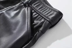 Black Faux Leather Straight Cut Pants | Jungkook - BTS -Diva s Closet Black Faux Leather Straight Cut Pants Jungkook BTS 6 600x397 1