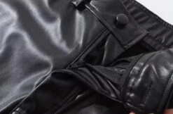 Black Faux Leather Straight Cut Pants | Jungkook - BTS -Diva s Closet Black Faux Leather Straight Cut Pants Jungkook BTS 9 600x393 1