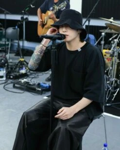 Black Faux Leather Straight Cut Pants | Jungkook - BTS -Diva s Closet Black Faux Leather Straight Cut Pants Jungkook BTS Idol scaled 600x750 1