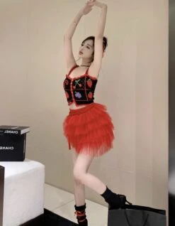 Black Knitted Fruit Crop Top | Jennie - BlackPink -Diva s Closet Black Knitted Fruit Crop Top Jennie BlackPink 5 600x772 1