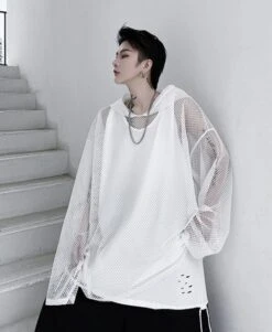 Black Mesh Hoodie | Wooyoung - ATEEZ 22 Black Mesh Hoodie | Wooyoung - ATEEZ -Diva s Closet Black Mesh Hoodie Wooyoung ATEEZ 10 600x731 1