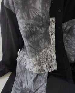 Black Multi-Pattern Patchwork Shirt | Seonghwa - ATEEZ -Diva s Closet Black Multi Pattern Patchwork Shirt Seonghwa ATEEZ 13