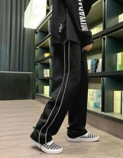 Black Pants With White Linings | Jay - Enhypen