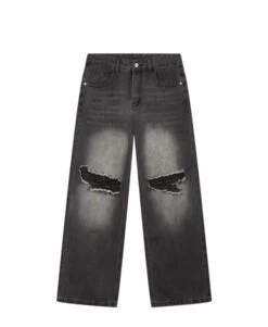 Black Ripped Knee Jeans | Sana - Twice -Diva s Closet Black Ripped Knee Jeans Sana Twice 2 600x730 1