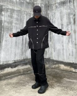 Black Studded Pants | Jeno - NCT -Diva s Closet Black Studded Pants Jeno NCT 5 600x750 1