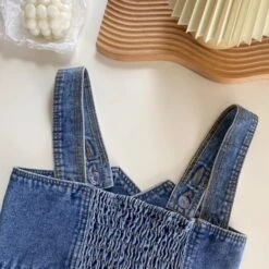 Blue Buttoned Denim Crop Top | IU 10 Blue Buttoned Denim Crop Top | IU -Diva s Closet Blue Buttoned Denim Crop Top IU 1 600x601 1