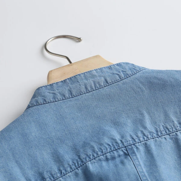 Blue Denim Bishop Collar Shirt | Mark - GOT7 12 Blue Denim Bishop Collar Shirt | Mark - GOT7 - Image 10