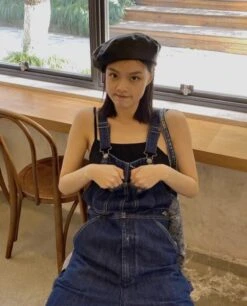 Blue Denim Jumper Overall With Gold Buttons | Wendy - Red Velvet -Diva s Closet Blue Denim Jumper Overall With Gold Buttons Wendy Red Velvet 2 8 600x744 1