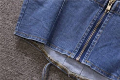 Blue Denim Lace-Up Crop Top | Olivia - Loona -Diva s Closet Blue Denim Lace Up Crop Top Olivia Loona 7 600x400 1