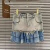 Blue Denim Ruffled Edge Skirt | Sana - Twice -Diva s Closet Blue Denim Ruffled Edge Skirt Sana Twice 3 600x797 1