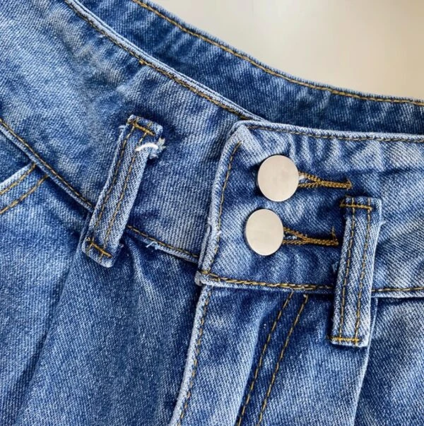 Blue Double Buttoned Mopping Jeans | IU 5 Blue Double Buttoned Mopping Jeans | IU - Image 3