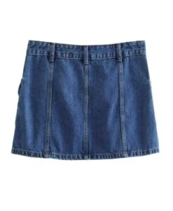Blue Front Pockets Denim Skirt | Momo - Twice -Diva s Closet Blue Front Pockets Denim Skirt Momo Twice 1 600x733 1