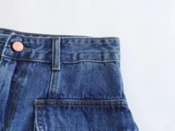 Blue Front Pockets Denim Skirt | Momo - Twice -Diva s Closet Blue Front Pockets Denim Skirt Momo Twice 3 600x451 1