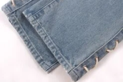 Blue Laced-Up Segmented Jeans | Eunchae - Le Sserafim -Diva s Closet Blue Laced Up Segmented Jeans Eunchae Le Sserafim 1 600x402 1