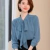 Blue Ribbon Long Sleeves Chiffon Blouse | Taehyun - TXT 1 Blue Ribbon Long Sleeves Chiffon Blouse | Taehyun - TXT -Diva s Closet Blue Ribbon Long Sleeves Chiffon Blouse Taehyun TXT 1 600x750 1