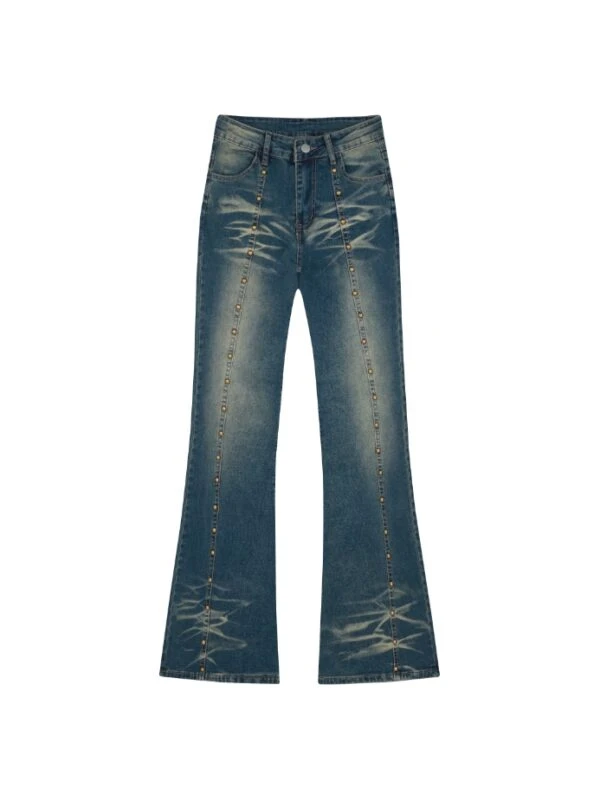 Blue Rivets Flare Jeans | Minnie - (G)I-DLE 3 Blue Rivets Flare Jeans | Minnie - (G)I-DLE
