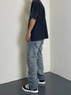 Blue Side Zipper Jeans | Sunghoon - Enhypen -Diva s Closet Blue Side Zipper Jeans Sunghoon Enhypen 4 600x801 1