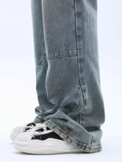 Blue Straight-Cut Jeans With Patched Details | Minnie - (G)I-DLE -Diva s Closet Blue Straight Cut Jeans With Patched Details Minnie GI DLE 8 scaled 600x800 1