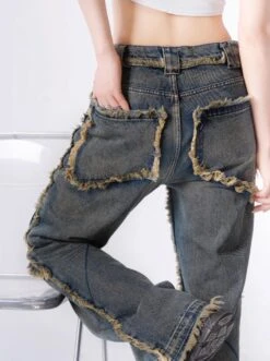 Blue Tassel Linings Jeans | Jay - Enhypen -Diva s Closet Blue Tassel Linings Jeans Jay Enhypen 5 600x803 1