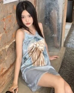 Blue Vintage Ribbon Dress | Jennie - BlackPink 27 Blue Vintage Ribbon Dress | Jennie - BlackPink -Diva s Closet Blue Vintage Ribbon Dress Jennie BlackPink 10