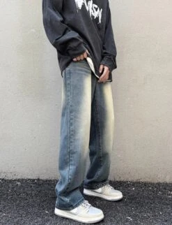 Blue Washed Straight Cut Jeans | Kai - EXO -Diva s Closet Blue Washed Straight Cut Jeans Kai EXO 4